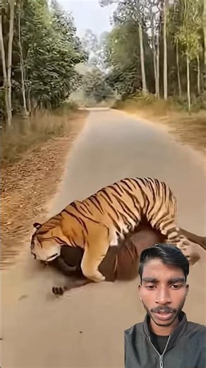 O my god 🥹 tiger ne Achanak hamla kar diya 🥹 | #tigerattack #trending #shorts #viralshorts