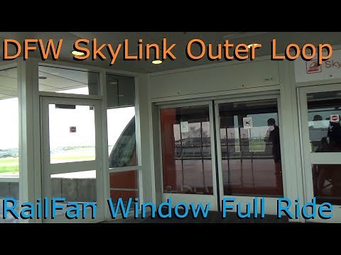 Riding DFW SkyLink Outer Loop Train - RailFan Window