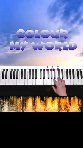 colour my world CHICAGO piano tutorial #piano #chicago
