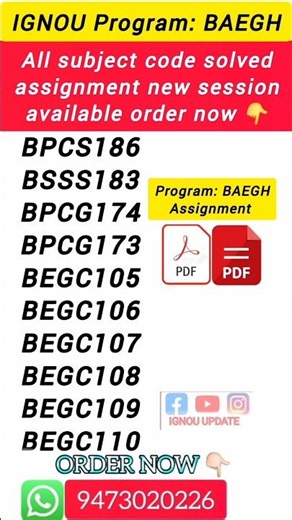 ignou BAEGH program solved Assignment January 2026 #ignousolvedassignmentbaeghprogram #BAEGH