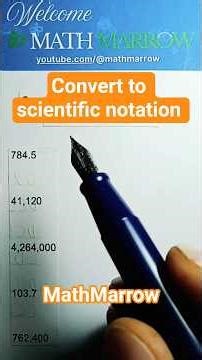 How to convert given numbers to scientific notation #MathMarrow #Standard #notation