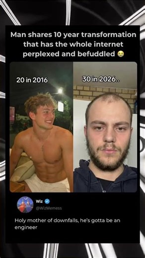 Man shares 10 year transformation that has the whole internet perplexed and befuddled 😭