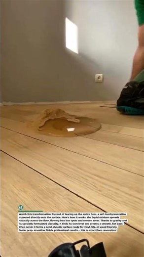 Self-Leveling Floor Compound Magic #flooring #renovation #construction