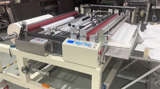 Fully Automatic vertical horizontal cutting machine from roll to sheet structure, unwinding cutting machine loading jumbo roll material. It's designed for papers, plastic film, non woven fabric, aluminum foil and more. #cuttingmachine #papercuttingmachine #papercutter #sheeter #sheeting #kraftpaper #paperpackaging #foodpaper #wrappingpaper #plasticfilm #petfilm #pvcfilm #filmcuttingmachine #butterpaper #pack #nonwoven #nonwovenbag #slittingmachine #printing