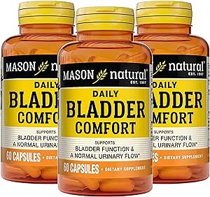 Amazon.com: Mason Natural Daily Bladder Comfort, 30,Day Supply, with Calcium, Pumpkin Seed, and Soy Germ to Support Normal Bladder Function, 60 Capsules (Pack of 3) : Health & Household