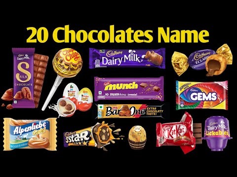 Learn 20 Chocolate Names | English & Hindi Chocolates for Kids | Nursery & LKG Learning