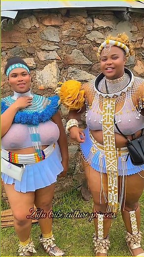 A Young zulu maidens in beautiful culture dress in dance display #shorts #culture #traditional #zulu
