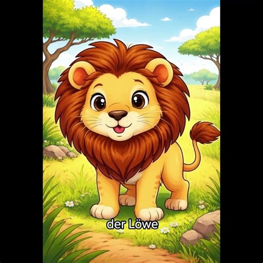 🐍 Learn German with Animals | Deutsch lernen mit Tieren 🐘 | löwe