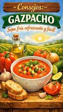 Gazpacho: sopa fría refrescante y fácil