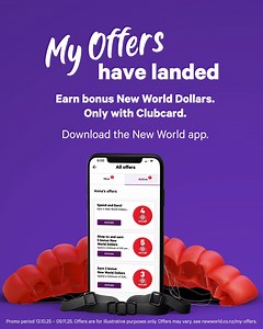 Here’s how to get started with My Offers and Clubcard. Activate and spend to earn your bonus New World Dollars 🤩 T&Cs apply. | New World