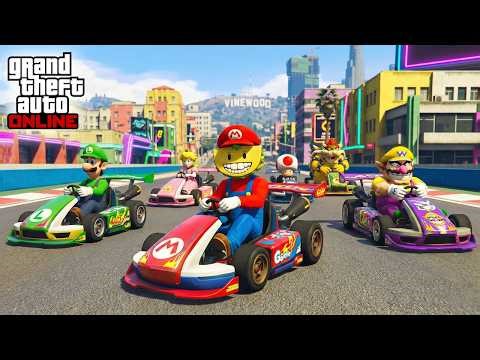 MI PRIMERA VEZ JUGANDO CON SUPER MARIO BROS EN GTA 5 ONLINE