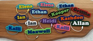 Personalized Name Tag for Bottles, Backpacks, Keychains & Pets - Custom ID Accessory - Etsy