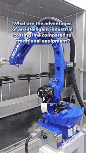 What are the advantages of an intelligent industrial coating line compared to traditional equipment?