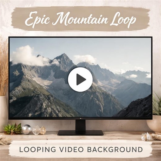Mountain Background Loop | Alpine Cloudscape Animated Video | Seamless Nature Scenic Loop for Videos and Streams - Etsy