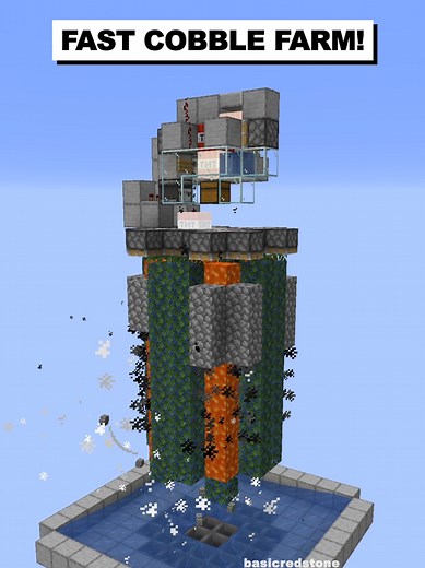 Fast Cobblestone Farm Schematic for Donut SMP (Download)