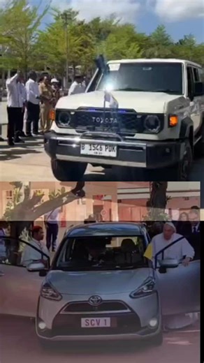 Ada yg kontras & sangat berbeda dalam kunjungan Paus Fransiskus & Uskup Atambua ke Timor Leste. Toyota Sienta disiapkan Pemerintah Timor Leste utk Bapa Paus (sesuai permintaan) sementara Uskup Atambua tampil mentereng membawa keluarga dalam lawatan ke Timor Leste dgn menggunakan mobil pribadi Toyota Land Cruiser terbaru versi Retro Ikonik Legendaris super mewah! Apakah Uskup beli pake uang Gereja atau pemberian donatur?🥱 #pausfransiskus #uskupatambua #timorleste #toyota #landcruiser