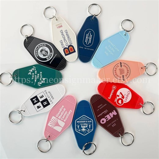 Custom Bulk Vintage Hotel Motel Keychains, Personalized Luggage Tag, Print Logo Keychains - Etsy