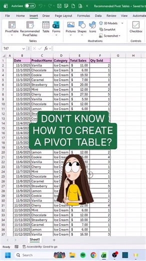 Kat: Chief Excel Officer on Instagram: "Pivot Tables 101 ✅ Comment “GLOW UP” below and I’ll DM you the link to register for my FREE Excel class where we’re covering: ✅ Pivot Table shortcuts that instantly clarify trends in data ✅ Data Validation tricks that eliminate repetitive work ✅ Data Cleaning methods that fix issues in seconds ✅ a smoother, faster workflow that stops Excel from feeling overwhelming & frustrating There’s only a few days left to register! Comment “GLOW UP” to join today ✨ #e