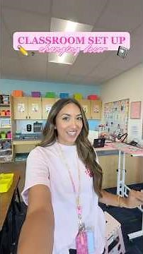 Classroom set up!! ✏️🩷✨🪩 #classroomsetup #classroom #classroomteacher #backtoschool #teacher