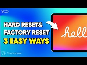 How to Hard Reset & Factory Reset iPad in 2025 (All Models ) – Fix Frozen or Locked iPad Easily!