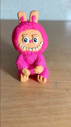 How to make labubu doll from clay #labubu #labubuviral #labubusong #clayart