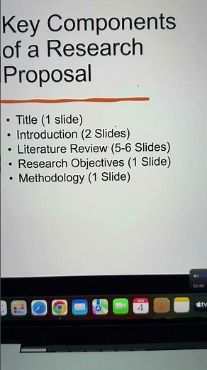 Components of a research proposal presentation #shorts