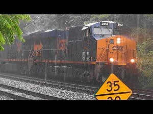 🌧 CSX Freight Trains & Then The Rain Came In St Denis