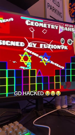 ROBTOP This is actually so cooked 😭😭 #geometrydash #gd #extremedemon #hacked #fyp