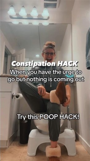 Constipation Toilet HACK! #health #constipation #poop #mom #pelvicfloor #stretch #fyp