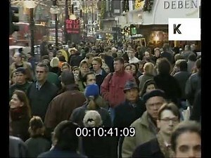 1997 London, UK, Christmas Shopping, Oxford High Street