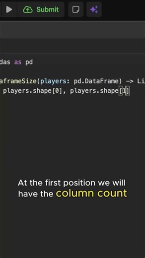 How Big is Your Data? 📊 Pandas .shape Explained! | Leetcode 2878 #shorts