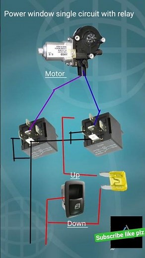 "How to Wire a Power Window with a Relay | Single Circuit Guide" @#PowerWindowCircuit #shorts