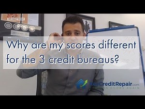 Why are my credit scores different for the 3 credit bureaus?