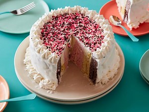 Sugar Wafer Neapolitan Ice Cream Cake