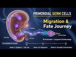 Primordial Germ Cells: Migration & Fate in Human Embryology (3D Animation)