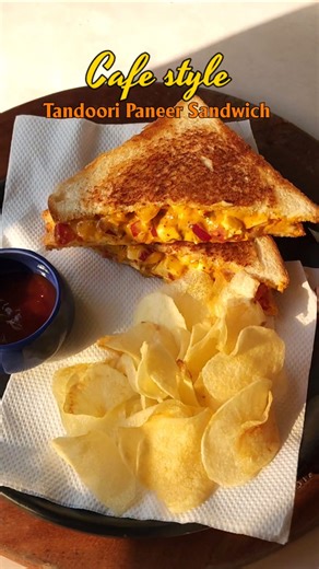 Cafe Style Tandoori Paneer Sandwich #ytshorts #yt #shorts