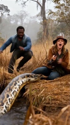 콩고강 거대파이썬 공격, 미국인이 구한 순간 Giant Python Attacks Angler! American Rescues 🐍🛶