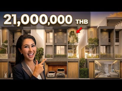 LUXURY 4-STORY VILLA with PRIVATE POOL and ELEVATOR?! (Pattaya House Tour)