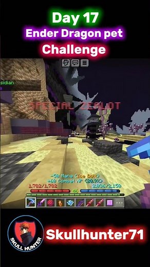 Day 17 of Grinding zealots🥲#shorts #viralshorts #craftersmc #craftersmcskyblock #minecraft