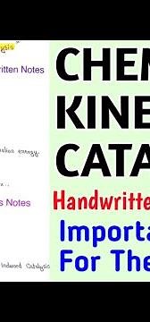 [ CHEMICAL KINETICS AND CATALYSIS ] Complete Handwritten Notes DEMO | #physicalchemistry