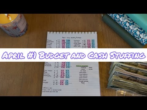 April #1 Budget Review and Cash Stuffing | 🌸 Cash Stuffing $486! 🌸 | Zero Based Budget | Low Income