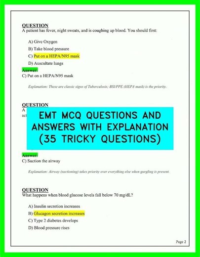 EMT FINAL EXAM REVIEW EMERGENCY MEDICAL TECHNICIAN STUDY GUIDE 35 MOST COMMON QUESTIONS VIDEO 2026