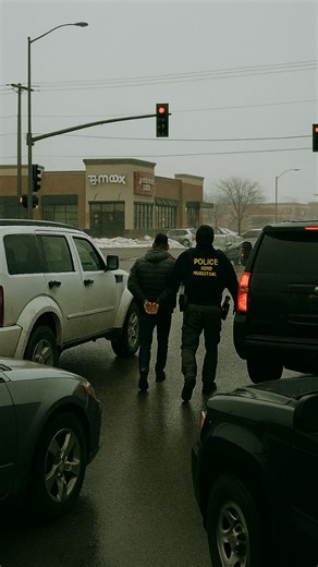 🚨 FELONY ARREST IN MINNESOTA 🚔 A dramatic scene unfolded in a snowy Minnesota parking lot as a team of plainclothes officers executed a high-stakes vehicle takedown in broad daylight. ❄️ In essence: The video shows at least four officers in tactical vests marked "POLICE U.S. MARSHALS" swarming a maroon sedan. They swiftly extract a male suspect from the passenger seat, secure him in handcuffs, and escort him to a waiting unmarked SUV. The operation takes place with startling speed and precisio