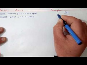 Chapter:7 Ex.7.3 (Q.4,5) Triangles | Ncert Maths Class 9 | Cbse.