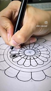 Easy mandala tutorial. Pen used https://amzn.to/3TEZ1qjSketchbook https://amzn.to/4nNZhkv online mandala courses link https://superprofile.bio/preet0511 | Preet.tangledart