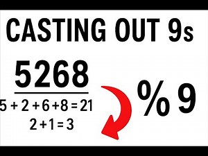 Casting-out-9s Schritt für Schritt: Rest bei Division durch 9 berechnen – Serie