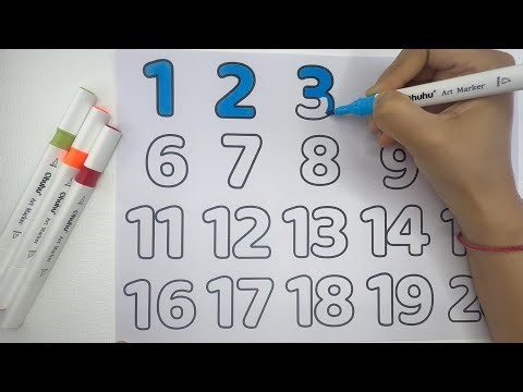 1 to 20 Numbers Coloring for Kids | Learn Counting 1-20 | Hindi