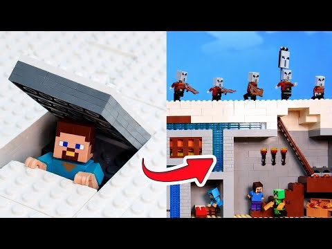 LEGO Minecraft, but I Build the Most SECRET Snow Base | Steve and Alex Life
