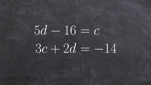 Learn how to solve a system of equations by substitution