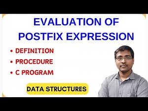 EVALUATION OF POSTFIX EXPRESSION | PROCEDURE | ALGORITHM | C PROGRAM | STACK APPLICATIONS | DS